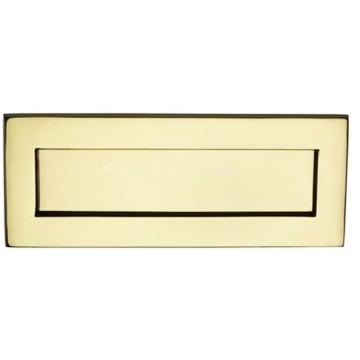 Sprung Letterplate 254 x 79 mm Polished Brass Lacquered