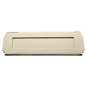 Art Deco Letterplate 330 x 100 mm Polished Nickel Plate