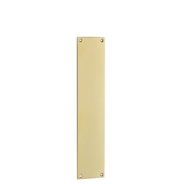 Flat Finger Plate 266 x 64 mm Polished Brass Lacquered
