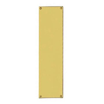 Raised Finger Plate 305 x 70 mm Polished Brass Lacquered