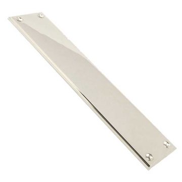 Finger Plate Stepped Edge 300 x 65 mm Polished Nickel Plate