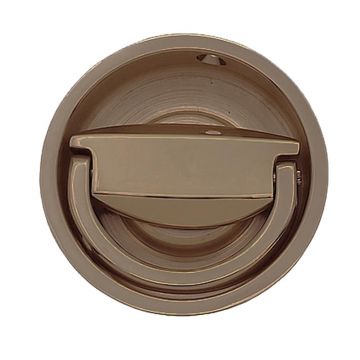 Round Flush Mortice Handle 65 mm Imitation Bronze Unlacquered