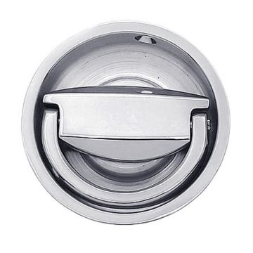 Round Flush Mortice Handle 65 mm Satin Chrome Plate