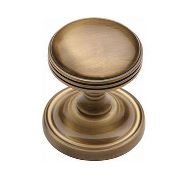 Northcote Door Knob 63 mm Half Sprung Concealed Fix Roses Brushed Antique Brass Lacquered