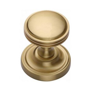 Northcote Door Knob 63 mm Half Sprung Concealed Fix Roses Satin Brass Lacquered