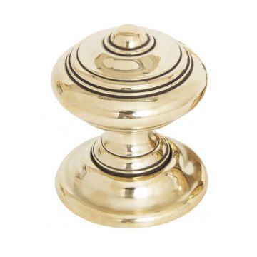 Elmore Mortice Door Knob 56 mm Concealed fix Roses Aged Brass Unlacquered