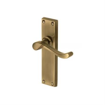Bedford Lever Latch 155 X 40 mm Brushed Antique Brass Lacquered