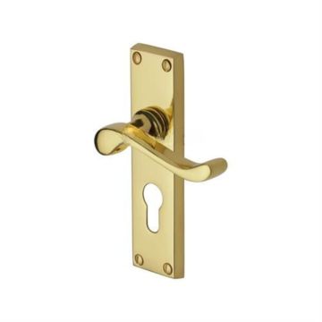 Bedford Lever Euro Profile 155 X 41 mm Polished Brass Lacquered