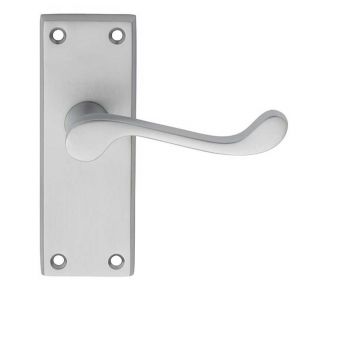 Scroll Lever Latch Handle Satin Chrome Plate