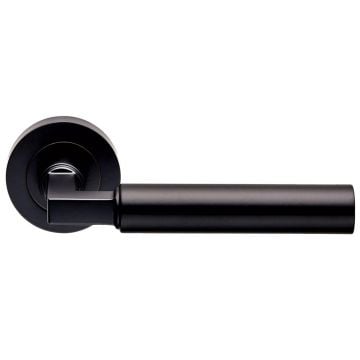 Criterion DL04 Lever Door Handle on Round Rose Black