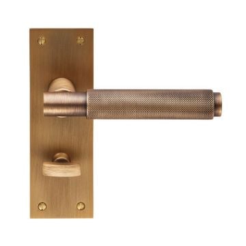 Criterion DL05 Lever Door Handle on Backplate Bathroom (Antique Brass Lacquered)