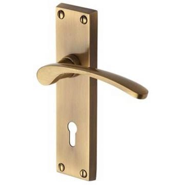Sophia Lever Lock Brushed Antique Brass Lacquered