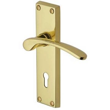 Sophia Lever Lock Polished Brass Lacquered