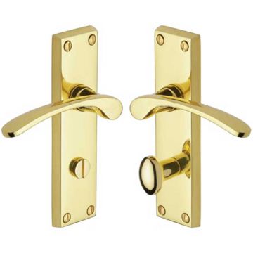 Sophia Bathroom Lock  Polished Brass Lacquered