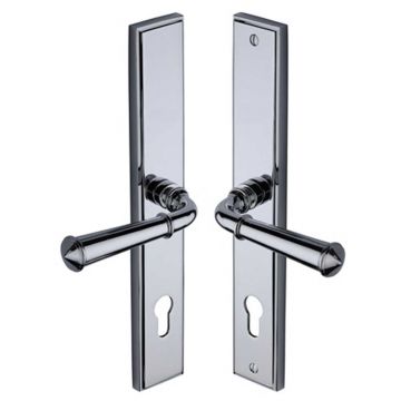 Colonial Lever Handle on Back Plate Left Hand 286 mm Polished Chrome Plate