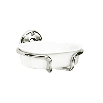 Curzon Ceramic Soap Dish Polished Nickel Plate