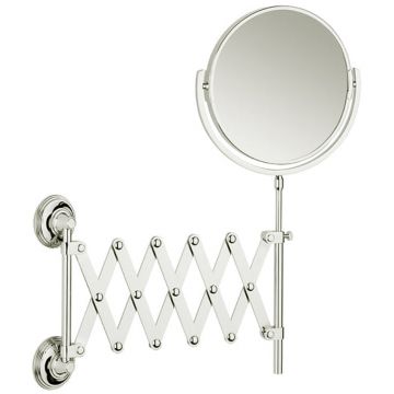 Style Moderne Extending Mirror Polished Nickel Plate