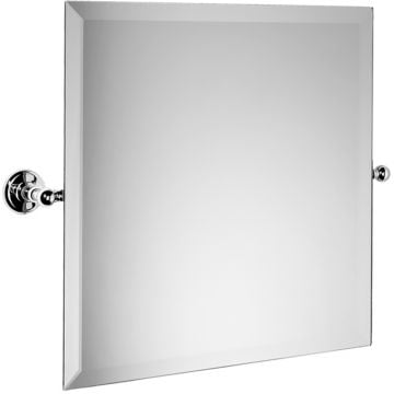 Tilting Wall Mirror 450 x 450 mm Satin Stainless Finish
