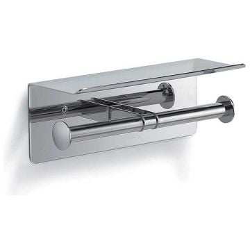 Urban Pro Double Toilet Roll Holder with Shelf