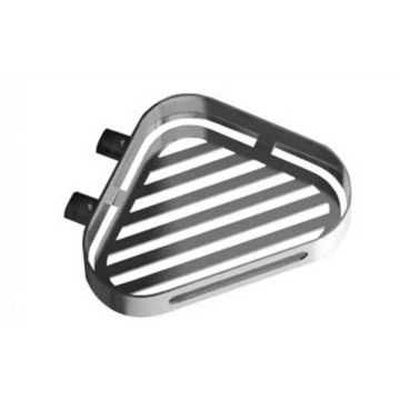 Single Stainless Steel Corner Basket 200 x 40 x 180 mm Polished Stainless Steel