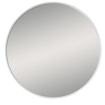Docklands Round Bathroom Wall Mirror 80cm-White