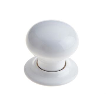 White China Mortice Knobs 60 mm