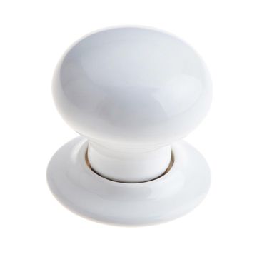 White China Mortice Knobs 57 mm Standard finish