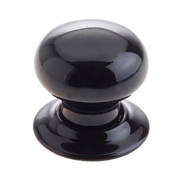 Black China Mortice Knobs 57 mm