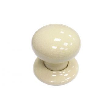 Cream Crackle China Mortice Knobs 57 mm