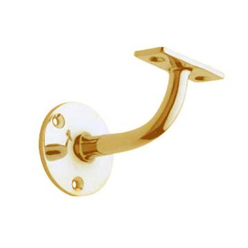 Handrail Bracket 80 mm Polished Brass Lacquered