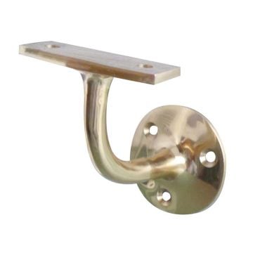 Handrail Bracket 75 mm Polished Brass Lacquered
