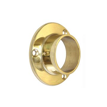 Quality Rod Socket 25 mm  Polished Brass Unlacquered