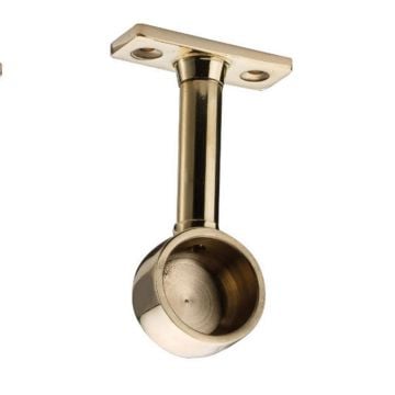 Quality Concealed End Bracket 51 x 25 mm  Polished Brass Unlacquered