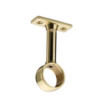 Quality Rail Centre Support 51 x 25 mm  Polished Brass Unlacquered