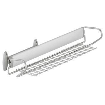Pull Out Tie & Belt Rack Epoxy Silver