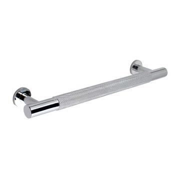 K-T Knurled Cabinet Pull Handle 158 mm Polished Chrome Plate