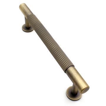 Lines Cabinet Pull Handle 158 mm Antique Brass Lacquered