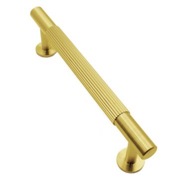 Lines Cabinet Pull Handle 158 mm Satin Brass Lacquered