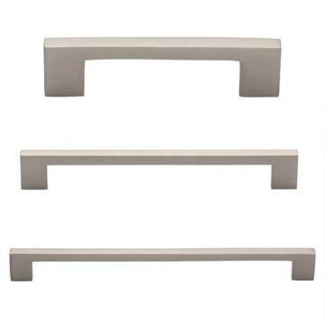 Metro Square Cabinet Pull 10 x 116 mm Satin Nickel Plate