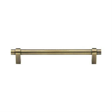 Industrial Cabinet Pull 158 mm Brushed Antique Brass Lacquered
