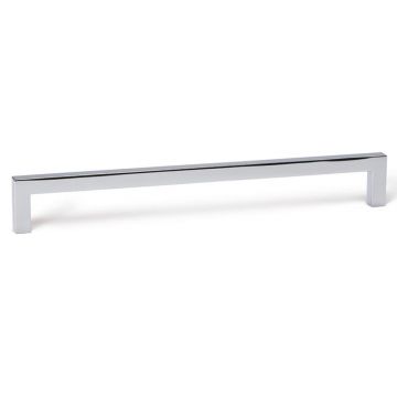 Square Pull Handle 8 x 136 mm Polished Chrome Plate