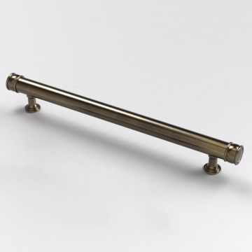 Esher Cabinet Pull Bar Handle 165 mm Satin Brass Waxed