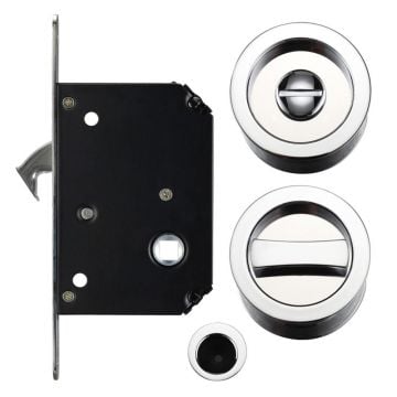Inset Privacy Turn & Release with Lock for 35-45 mm Door 