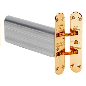 Perkomatic Concealed Door Closer Max. Door Weight 75kg Polished Brass Lacquered