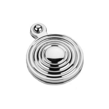 Round Covered Reeded 32 mm Escutcheon Polished Chrome Plate