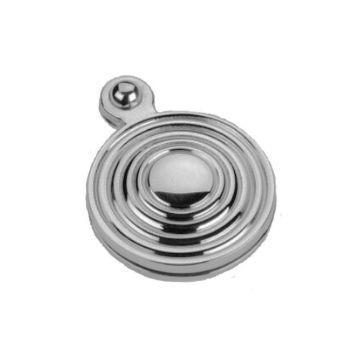 Round Covered Reeded 32 mm Escutcheon Satin Chrome Plate