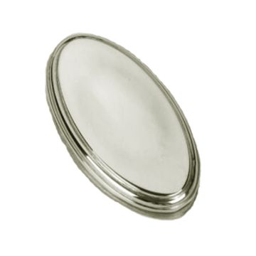 Oval Covered Stepped Edge Escutcheon 44 mm Polished Nickel Plate