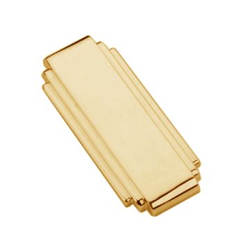 Art Deco Covered Escutcheon Polished Brass Lacquered
