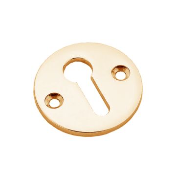 Round Uncovered Escutcheon 32 mm  Polished Brass Unlacquered