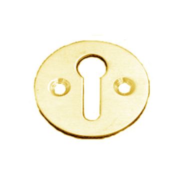 Round Uncovered Escutcheon 32 mm Polished Brass Lacquered